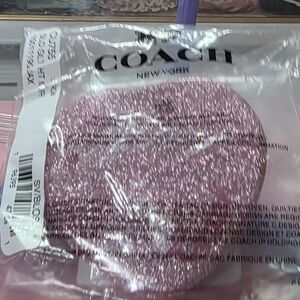 Coach Glittery Pink Heart Coin Pouch